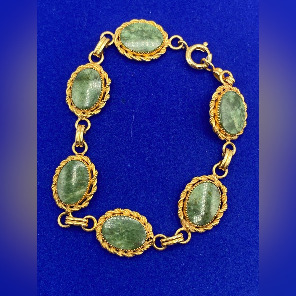 Gold Filled Jade Bracelet